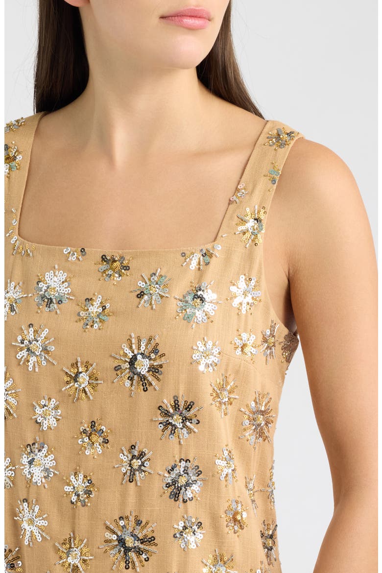 Tamala Sequin Shift Dress, Alternate, color, ICED LATTE SPARKLER