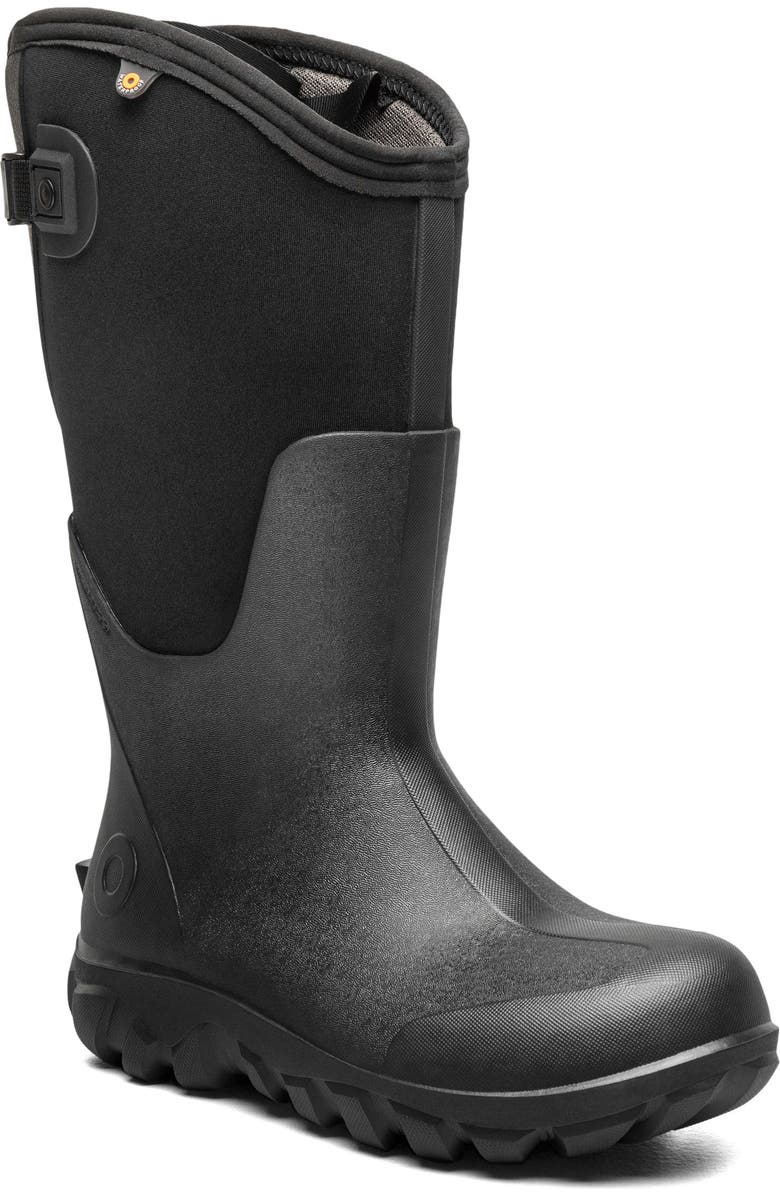 Bogs Classic Seamless Adjustable Calf Tall Rain Boot, Main, color, Black