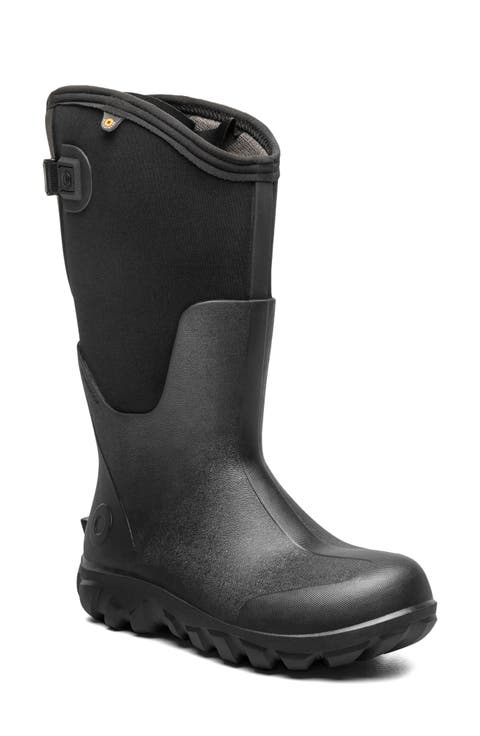 Classic Seamless Adjustable Calf Tall Rain Boot (Women)