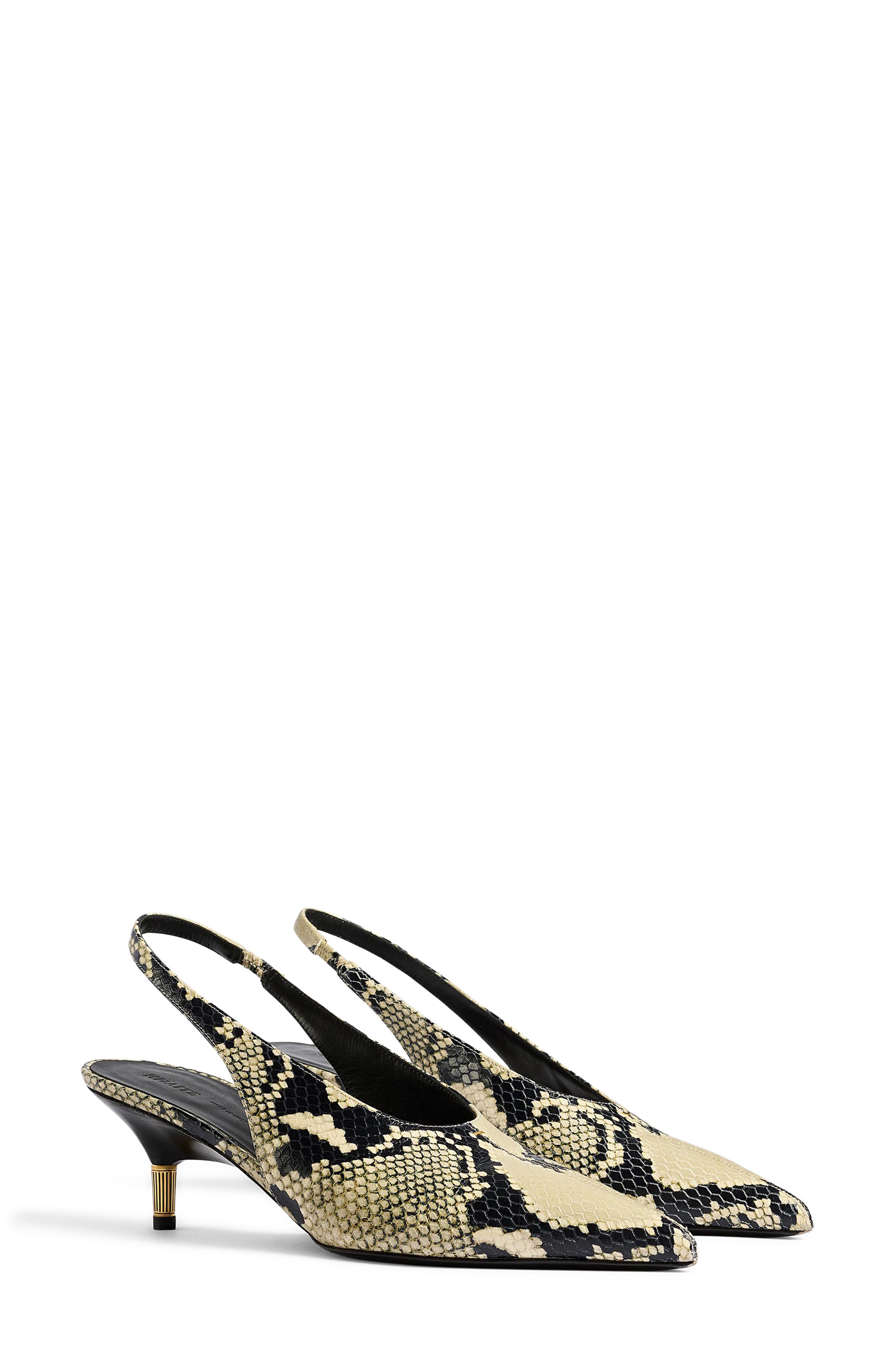 Khaite Bella Kitten Heel Slingback Pump, Main, color, Natural