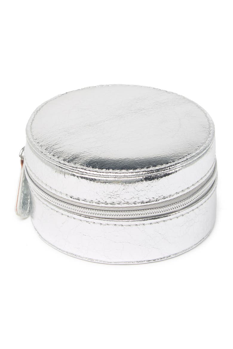 Round Jewelry Box, Alternate, color, SILVER