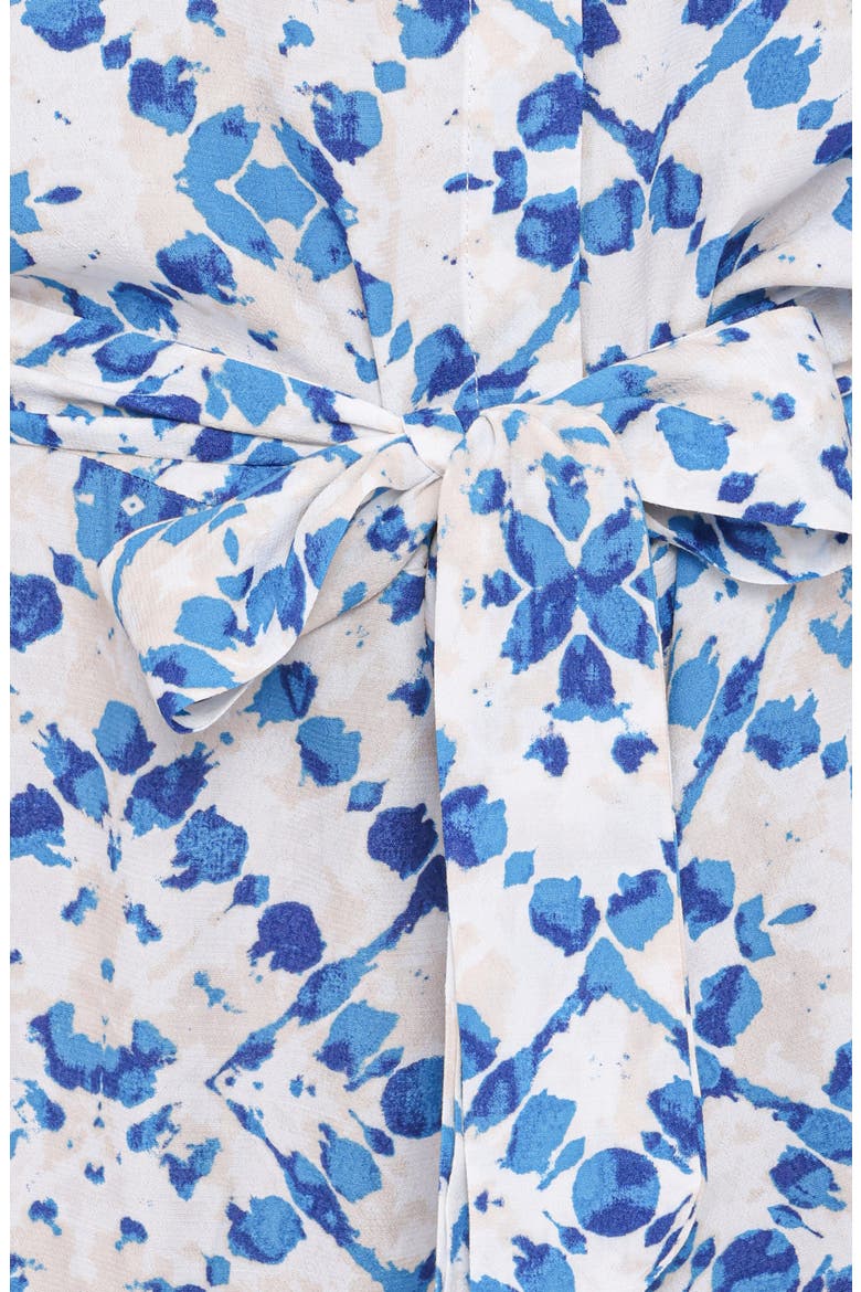 Tansy Abstract Print Long Sleeve Romper, Alternate, color, BLUE DIAMOND
