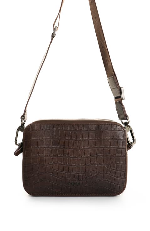 Leather Crossbody Bag  with Adjustable Straps