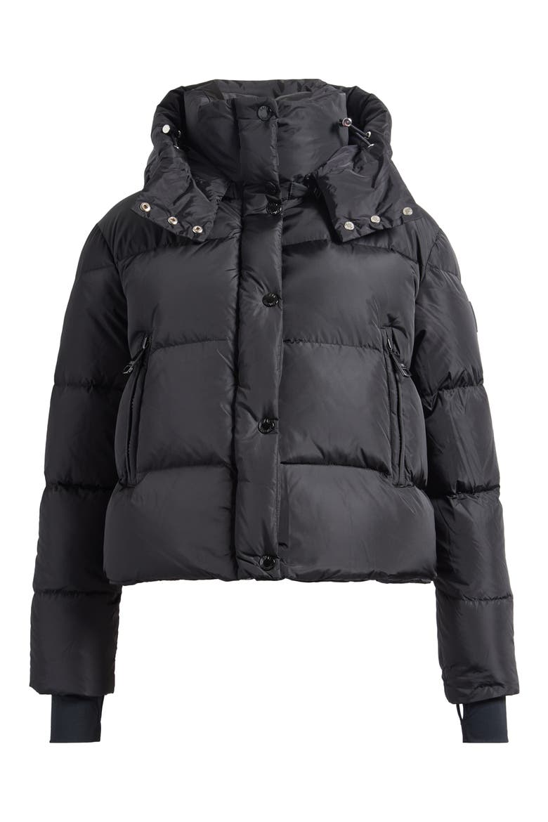 Jordy Water Resistant Down Puffer Coat, Alternate, color, MATTE BLACK