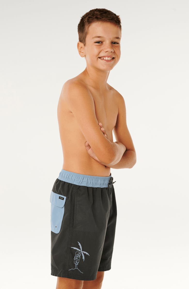 Rip Curl Kids' Eternal Shred Block Swim Trunks, Alternate, color, Washed Black