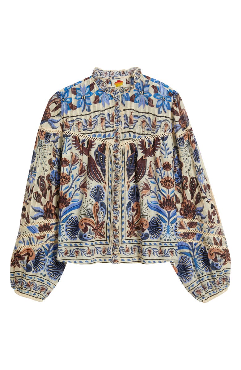 FARM Rio Nature Land Mixed Print Cotton Button-Up Shirt, Alternate, color, 