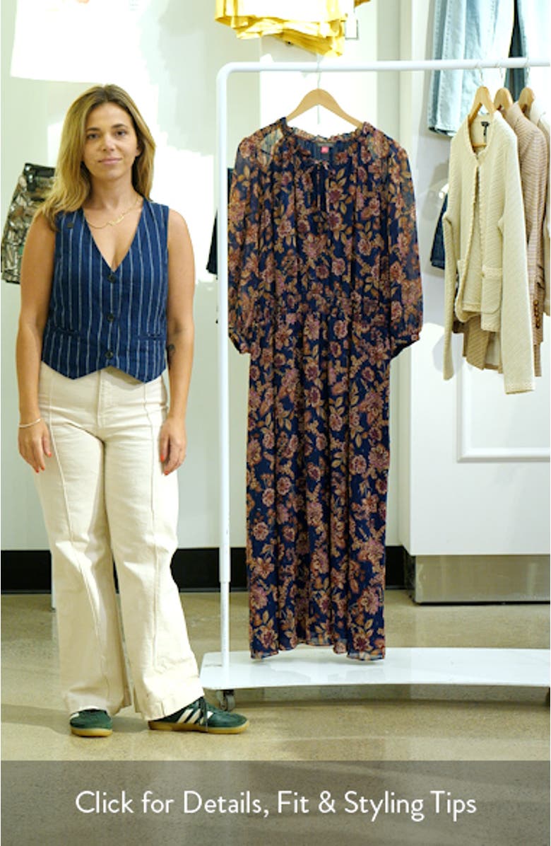 Metallic Floral Maxi Dress, sales video thumbnail