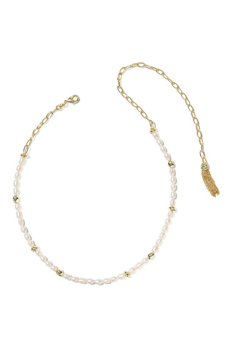 Gabriella Cultured Freshwater Pearl Strand Necklace, Alternate, color, GOLD FRESHWATER PEARL