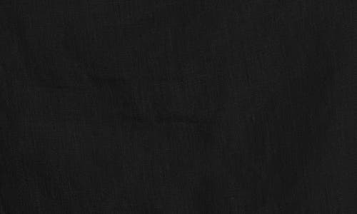 Vitamin A ® Tallows Crop Linen Cover-up Top In Black