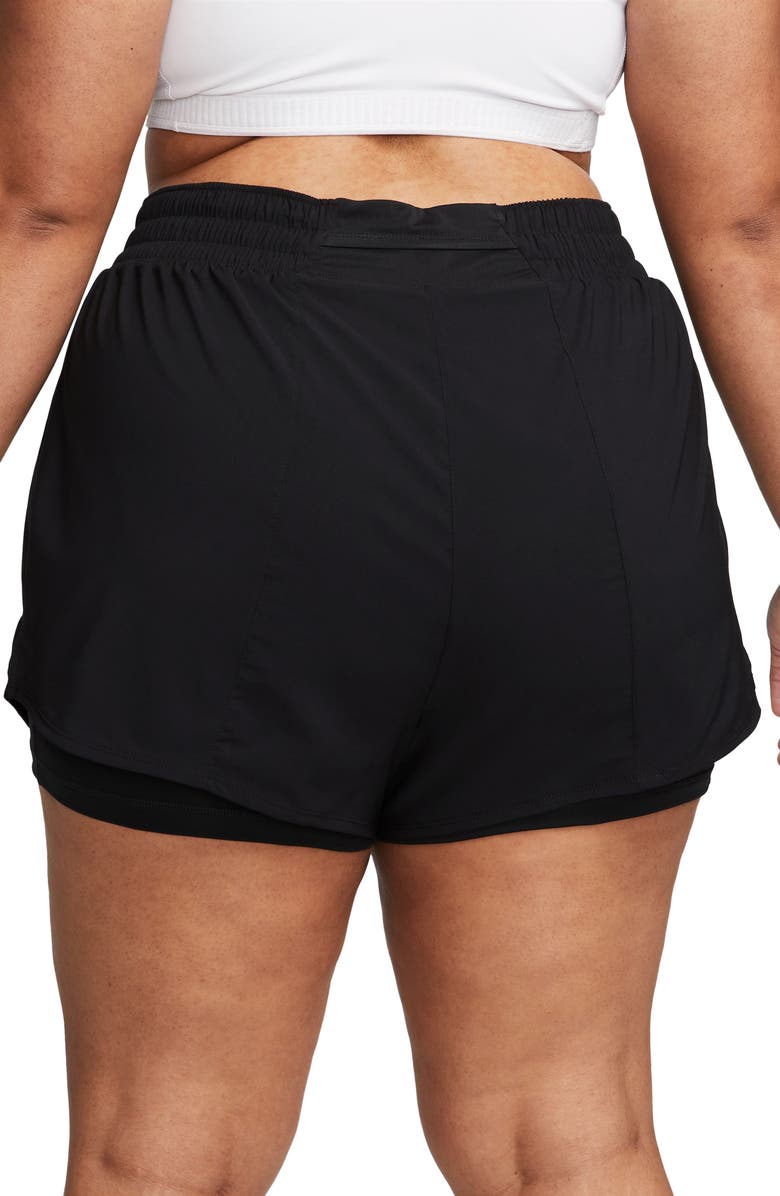 Nike Dri-FIT One High Waist 2-in-1 Shorts, Alternate, color, Black/ Reflective Silver