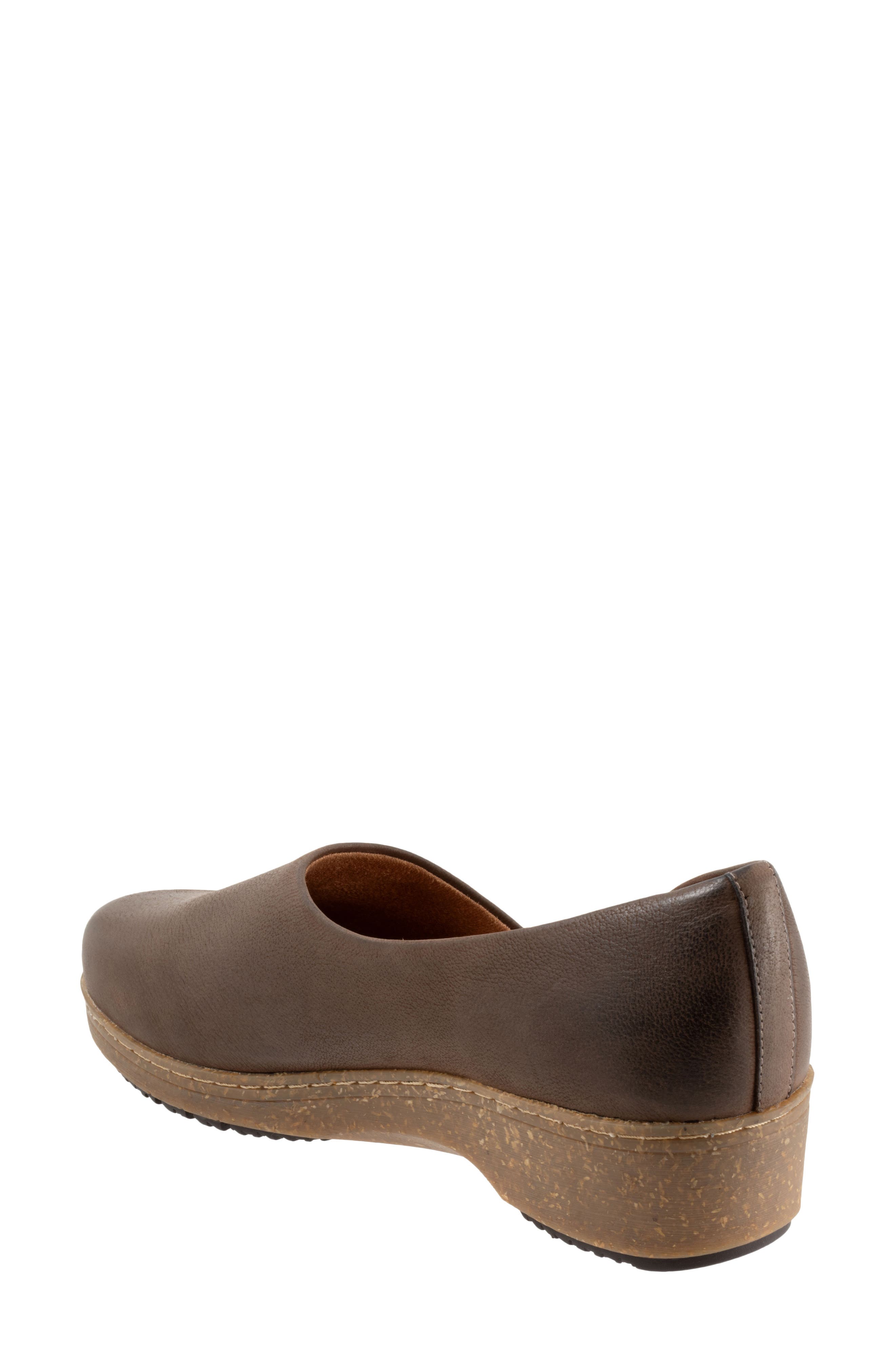 Addie Half d'Orsay Platform Clog, Alternate, color, DARK BROWN NUBUCK