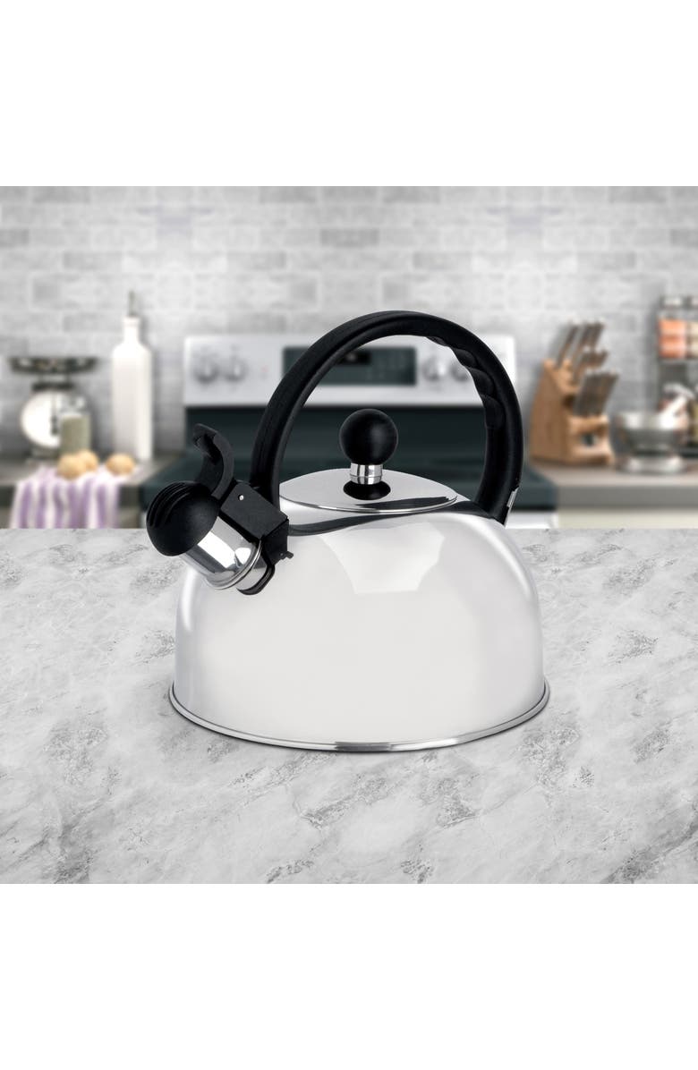 Gibson Springberry 2.25 Qt. Stainless Steel Kettle, Alternate, color, Metallic Silver