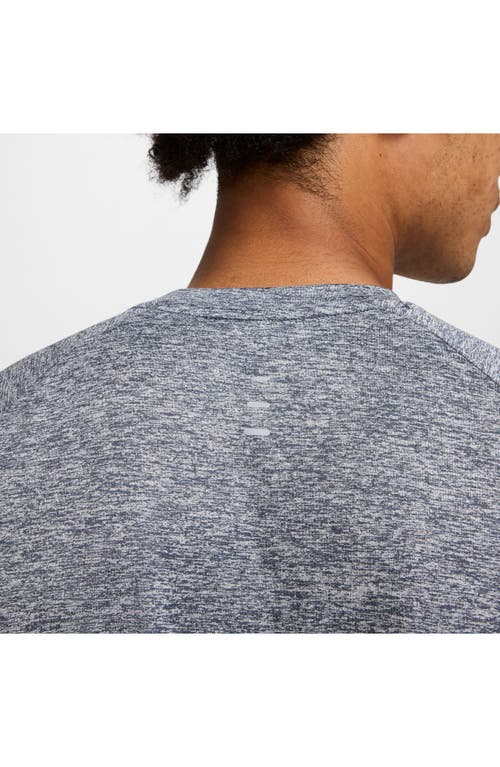 Nike Men's Stride Dri-fit Adv Short-sleeve Running Top In Thunder Blue/heather