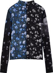 Desigual Floral Print Long Sleeve Shirt