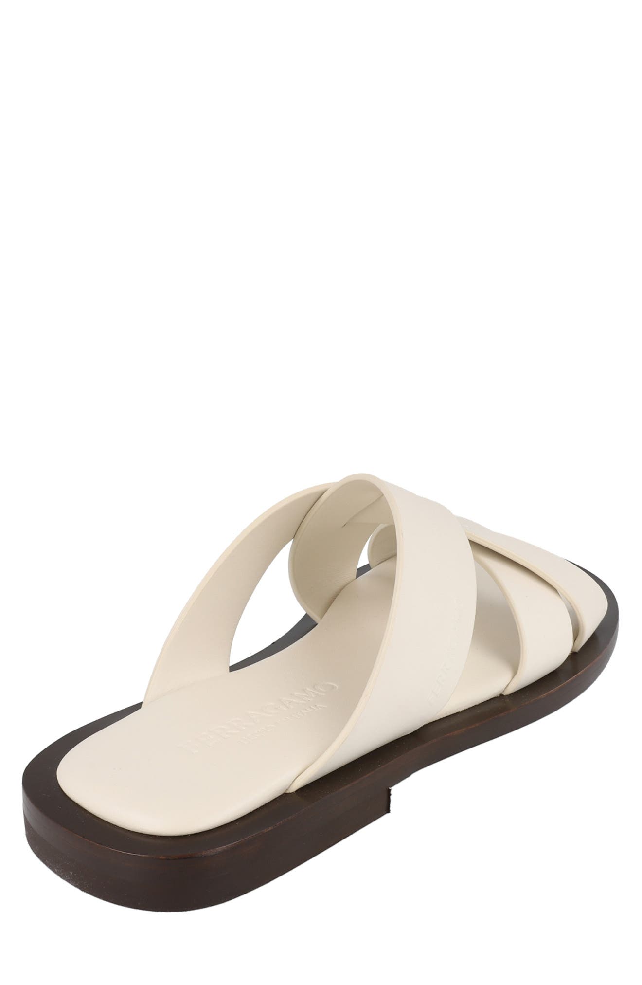 FERRAGAMO Crossover Slide Sandal, Alternate, color, 