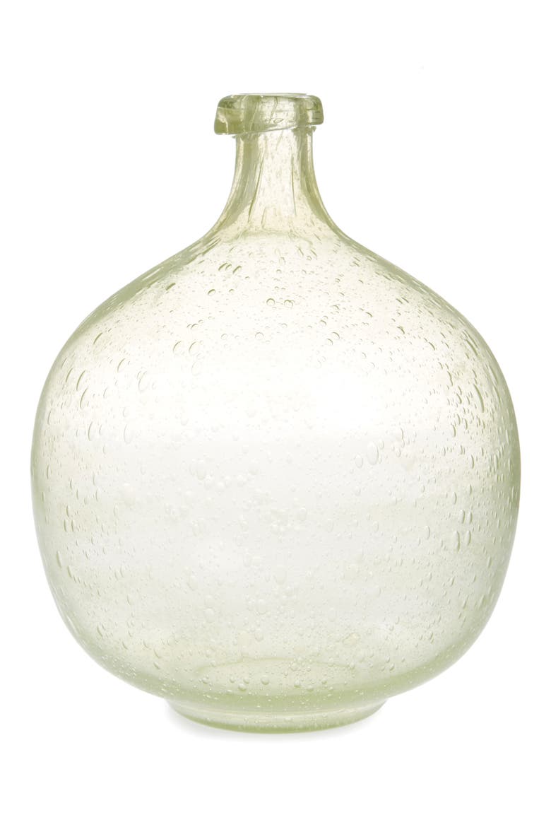 Large Glass Vase, Main, color, GREEN