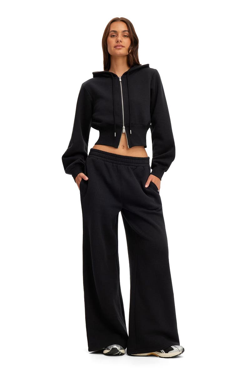 COTTON ON BODY Women's Active Fleece Contour Zip Through, Alternate, color, Black