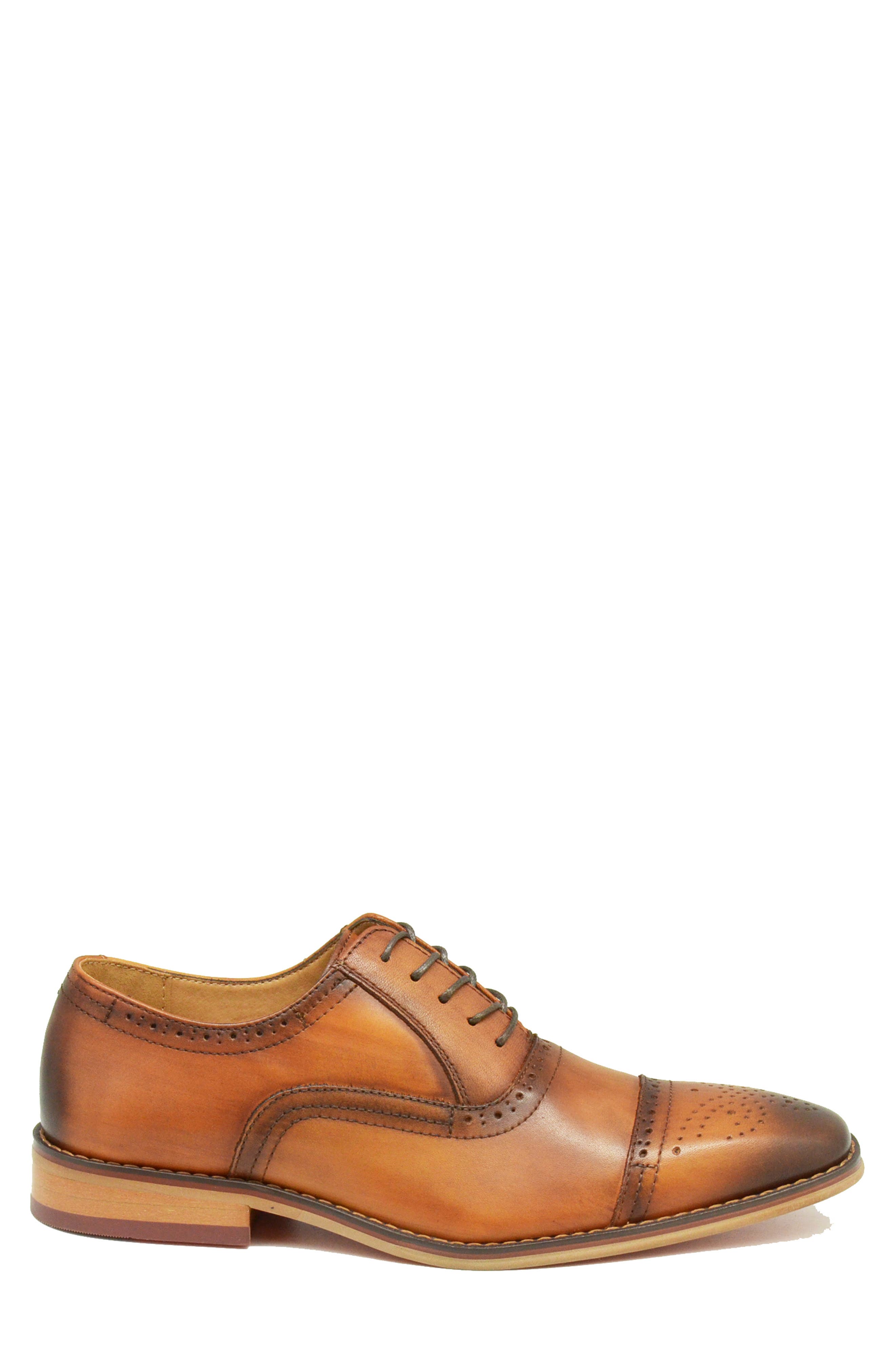 La Milano Lorenzo Cap Toe Oxford, Alternate, color, Cognac