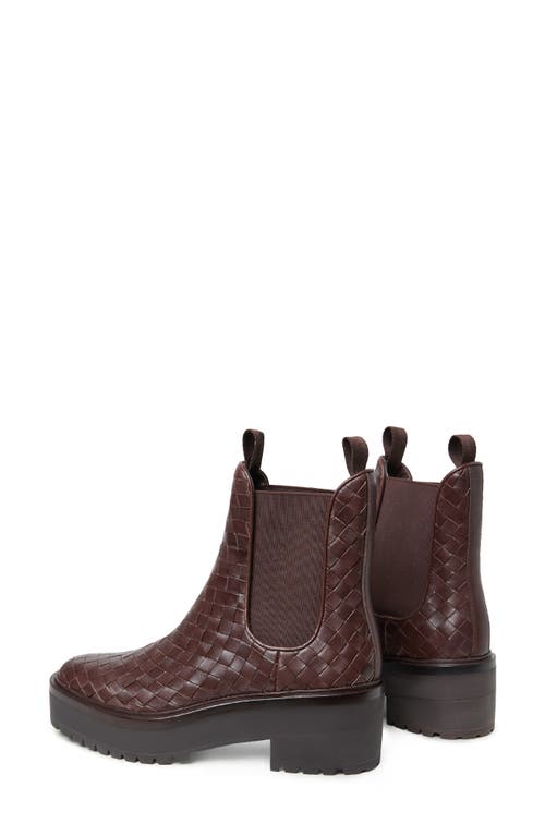 Loeffler Randall Reggie Woven Chelsea Boot In Burgundy