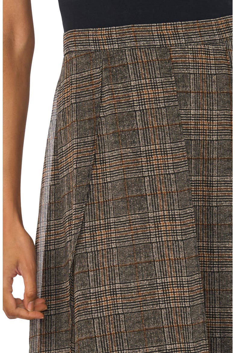 Paneled Plaid Midi Skirt, Alternate, color, AUBURN PLAID