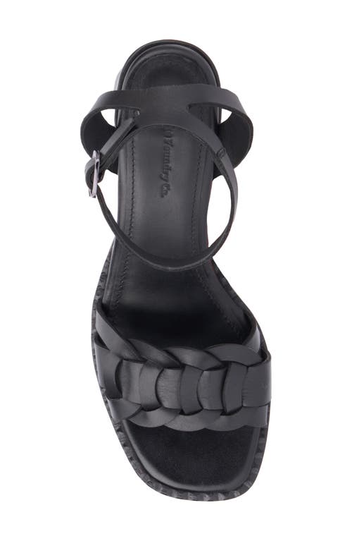 Vintage Foundry Olenna Block Heel Ankle Strap Sandal In Black