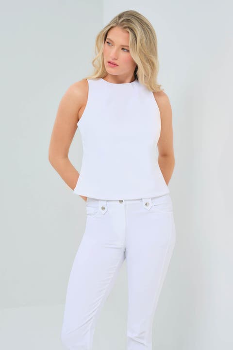 Marietta Performance Twill Fitted Top