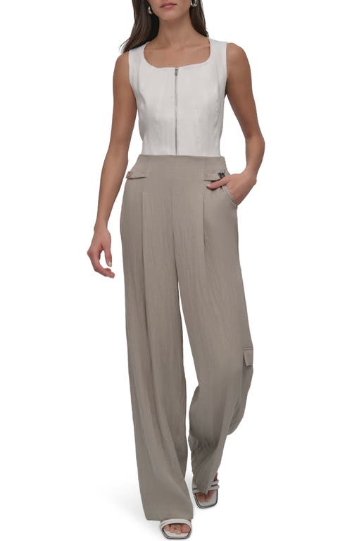 Dkny Weathered Twill Cargo Pants In Vintage Khaki