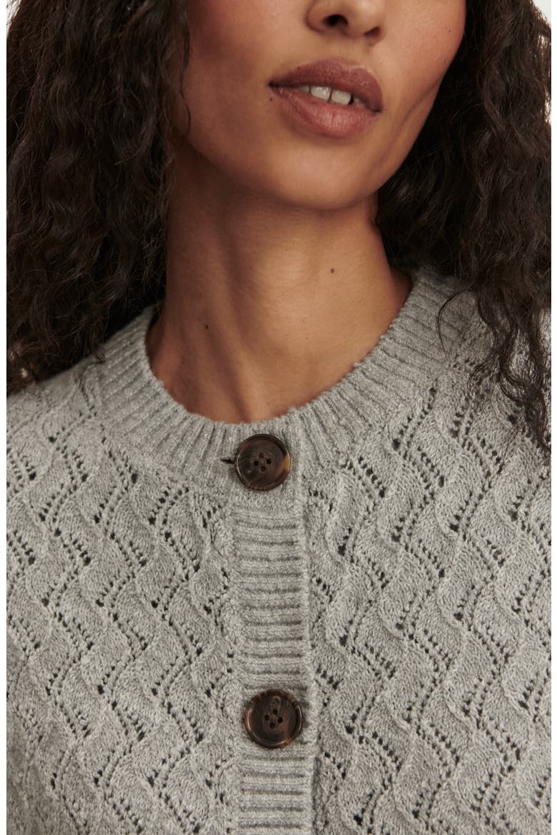 Hossler Pointelle Cardigan, Alternate, color, GREY