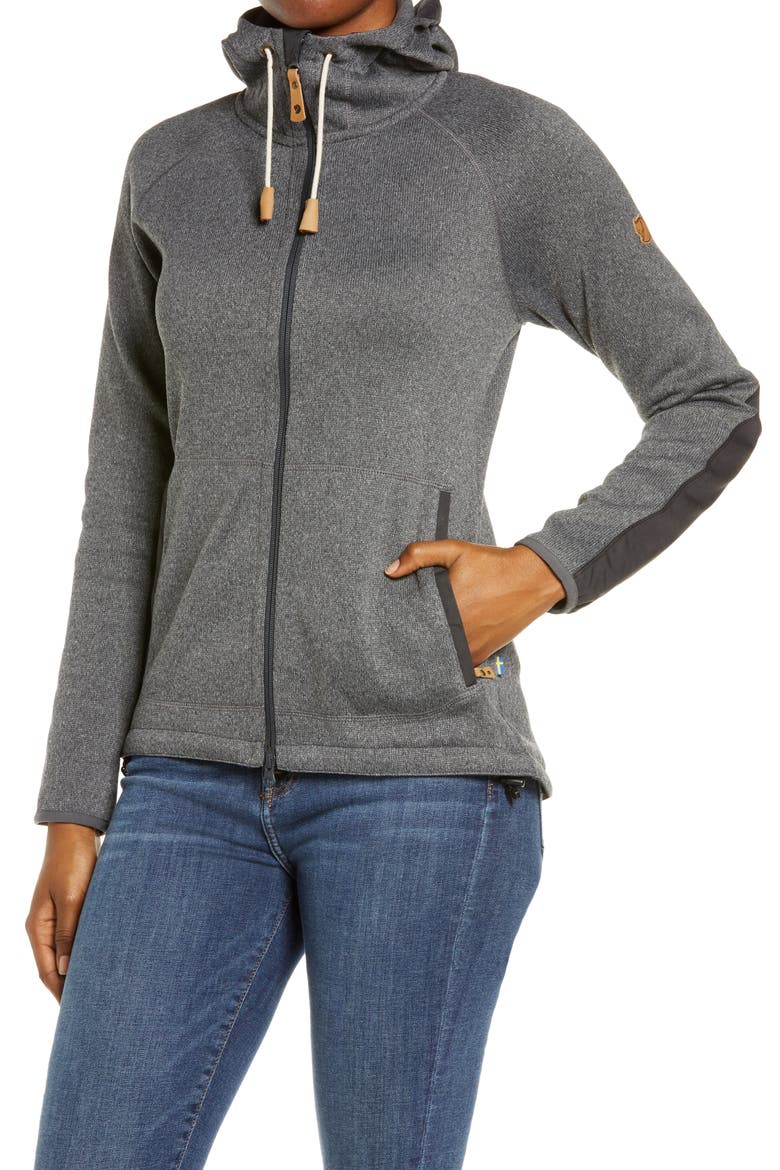 Ovik Fleece Hoodie, Main, color, DARK GREY