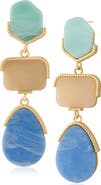 JARDIN Pastel Stone Drop Statement Earrings