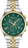 FERRAGAMO Duo Two-Tone Chronograph Bracelet Watch, 42mm