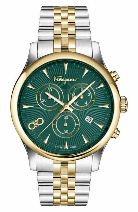 FERRAGAMO Duo Two-Tone Chronograph Bracelet Watch, 42mm