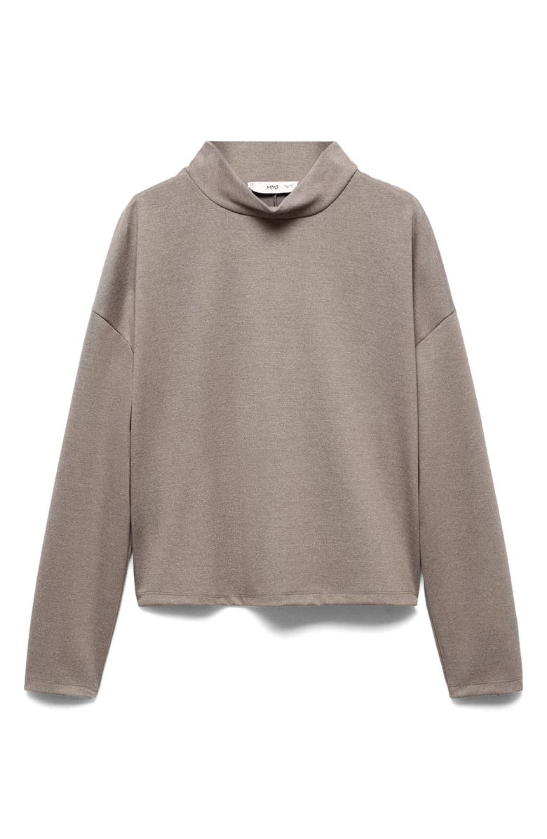 MANGO Mock Neck Sweatshirt, Alternate, color, 