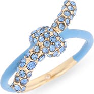 NORDSTROM RACK Pavé Crystal Enamel Knot Ring