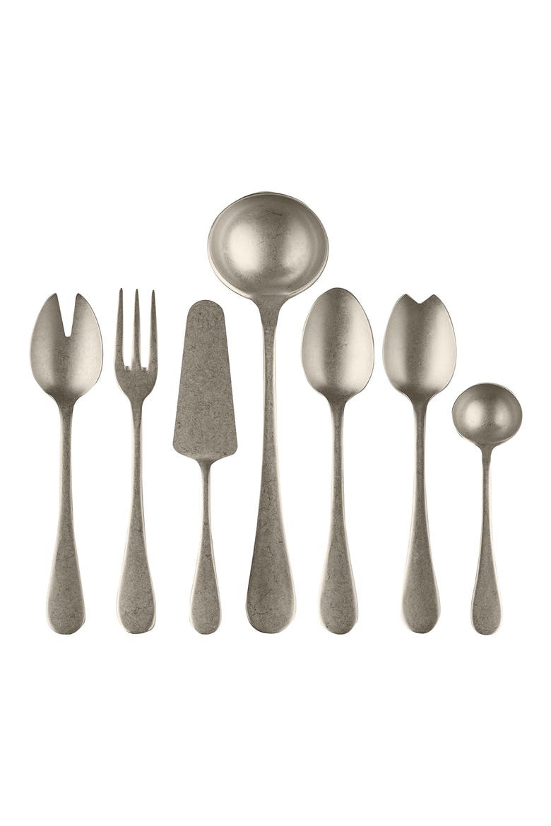 Pewter 7-Piece Place Serving Set, Main, color, CHAMPAGNE