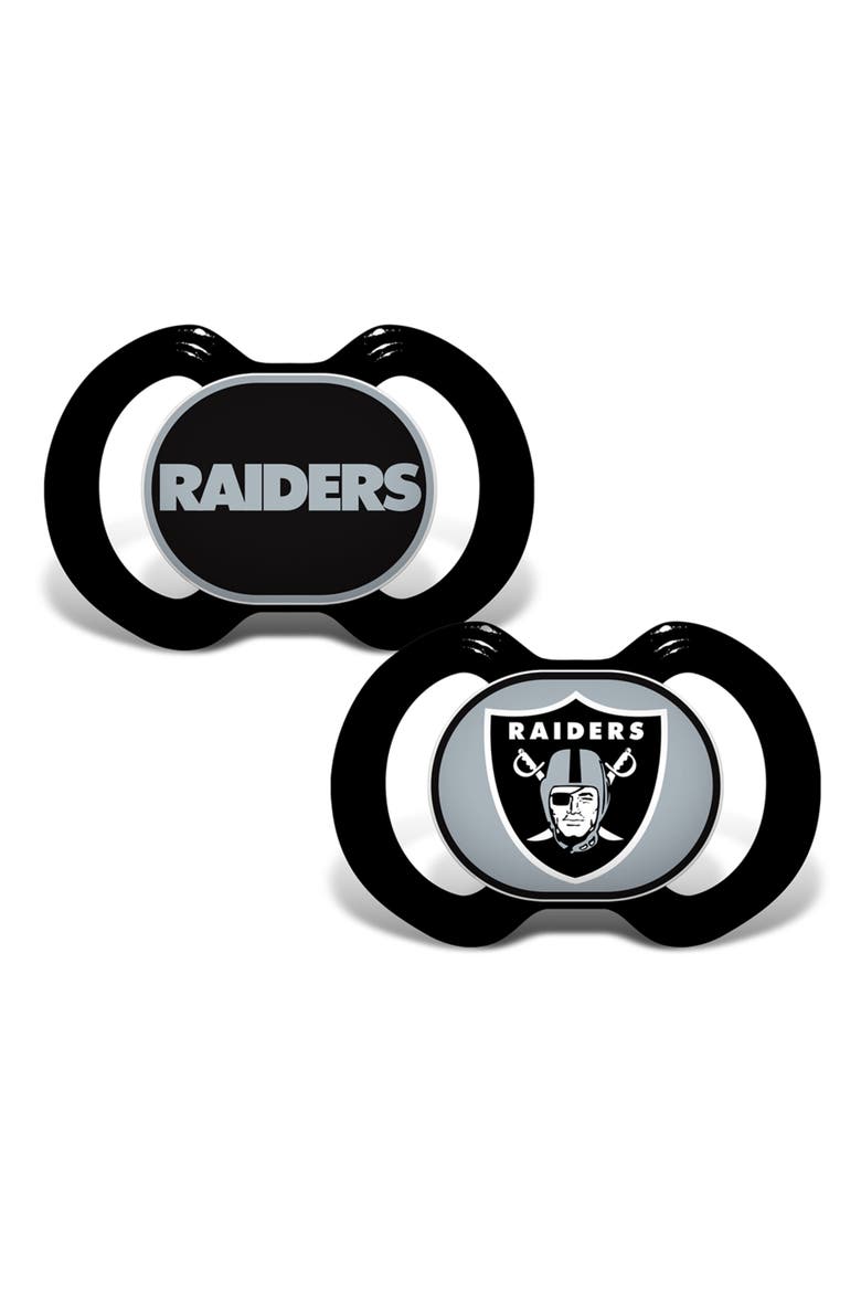Las Vegas Raiders Pacifier 2-Pack, Main, color, Multicolor