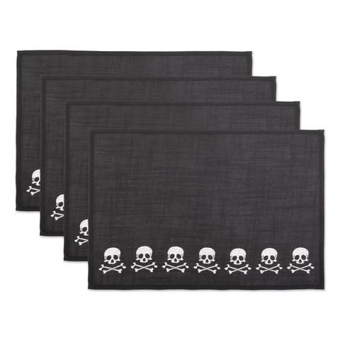 Skulls Embellished Placemat Set/4