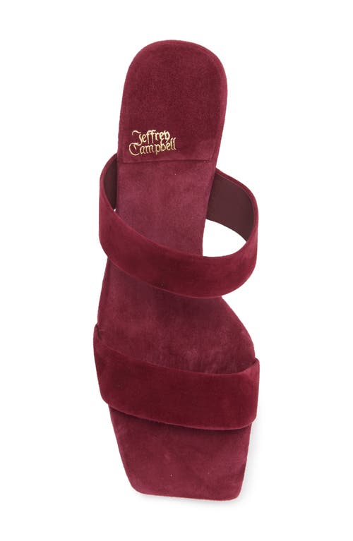 Jeffrey Campbell Danity Platform Slide Sandal In Burgundy