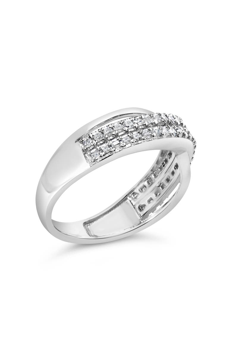 10K White Gold 1/2 Cttw Princess Diamond Split Shank Band Ring, Alternate, color, White Gold