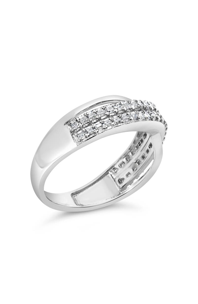 Haus of Brilliance 10K White Gold 1/2 Cttw Princess Diamond Split Shank Band Ring, Alternate, color, White Gold