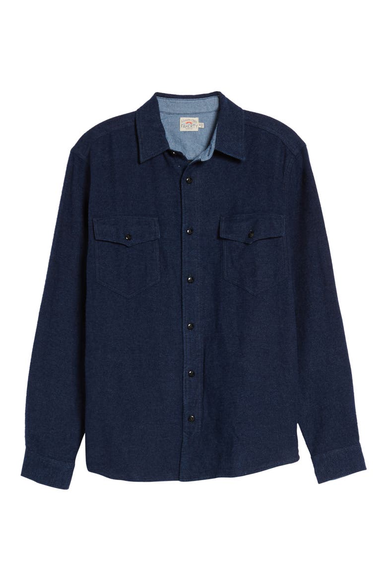 Durango Work Shirt, Alternate, color, INDIGO HEATHER