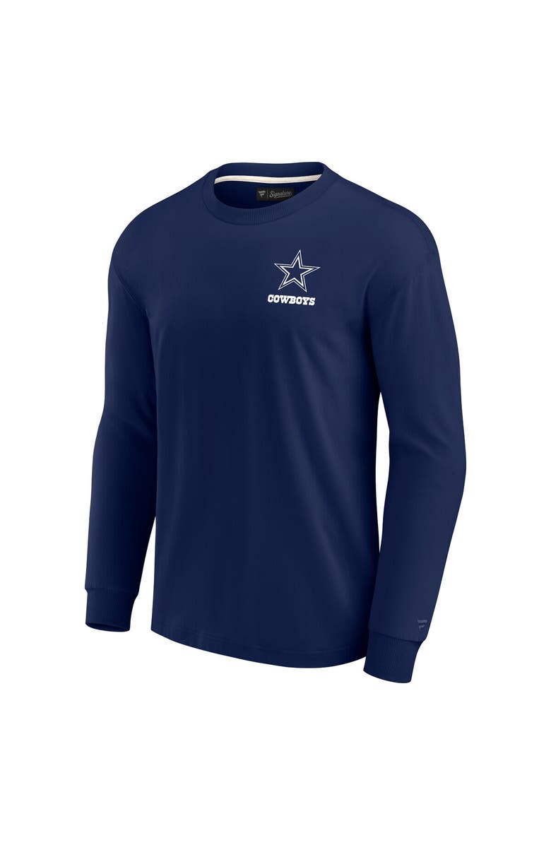 Fanatics Signature Unisex Fanatics Signature Navy Dallas Cowboys Elements Super Soft Long Sleeve T-Shirt, Alternate, color, 