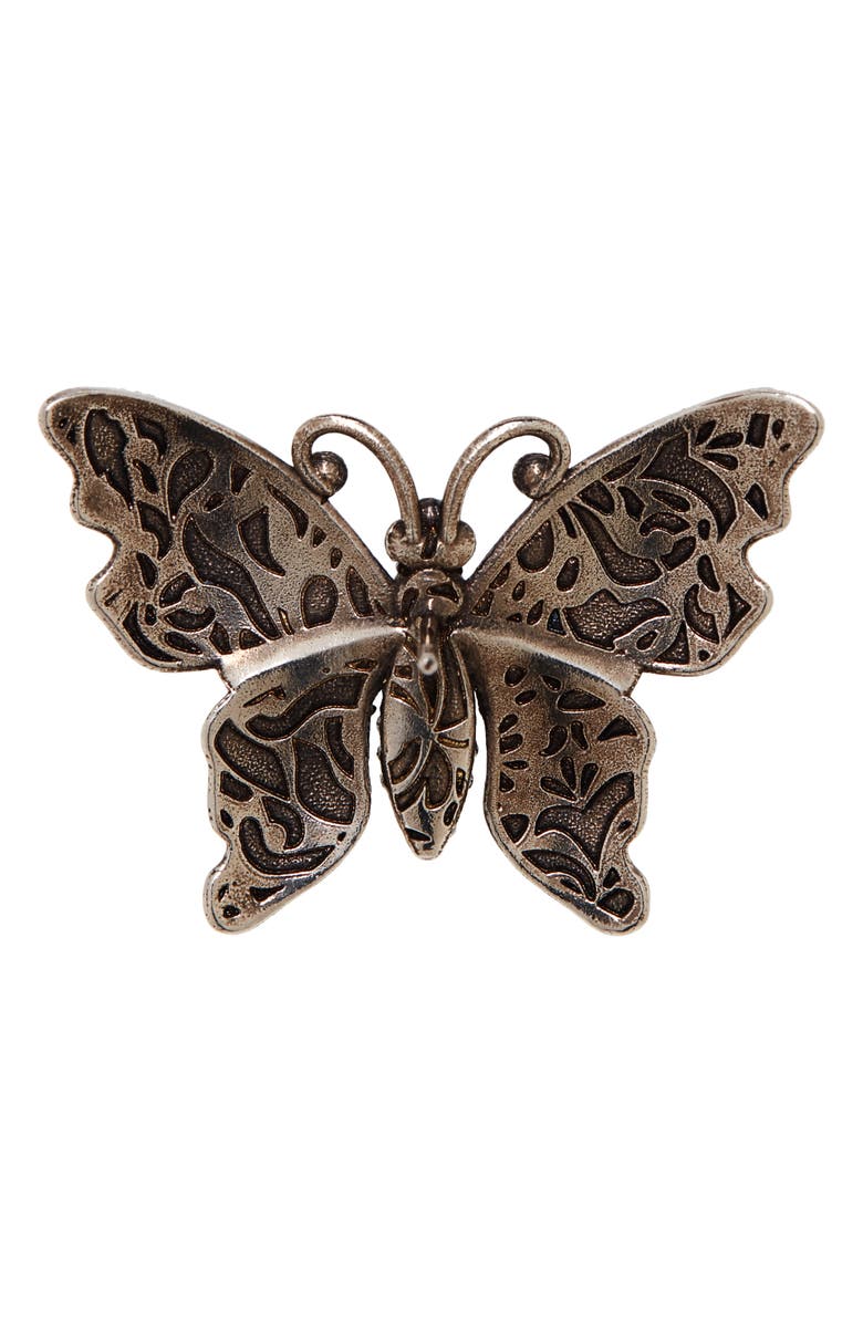 Gucci Crystal Butterfly Earrings, Alternate, color,