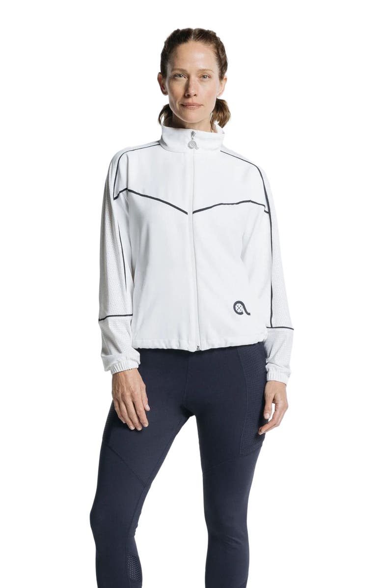 AVI Pace Pickleball Jacket, Main, color, White Lotus