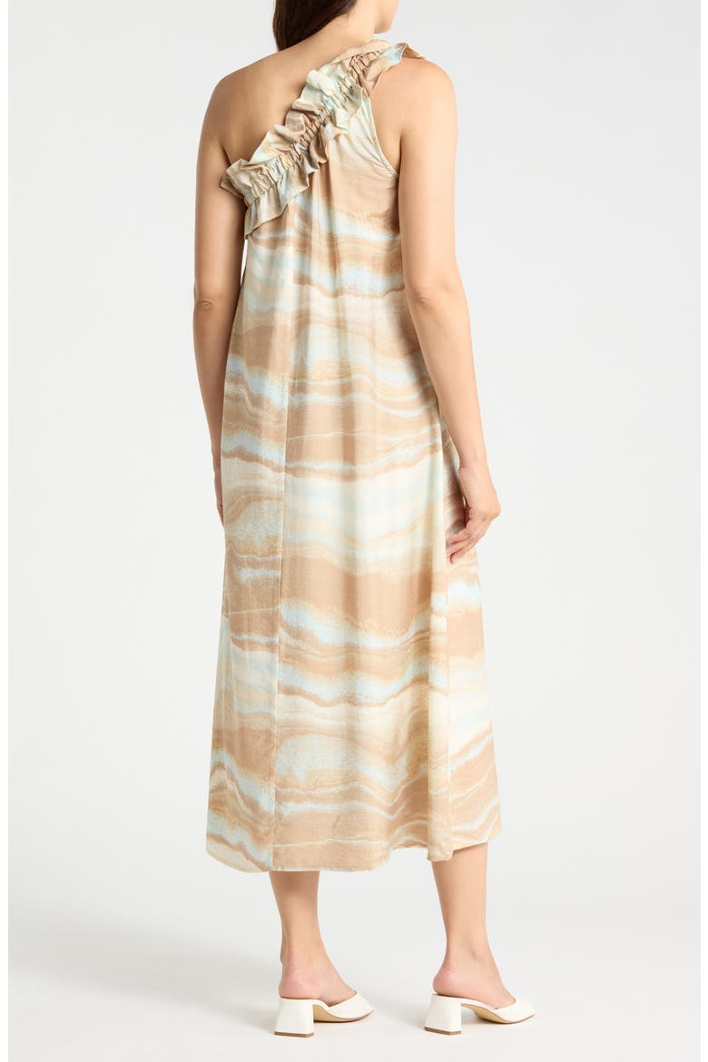 One-Shoulder Maxi Dress, Alternate, color, CEMENT MARBLE MIX