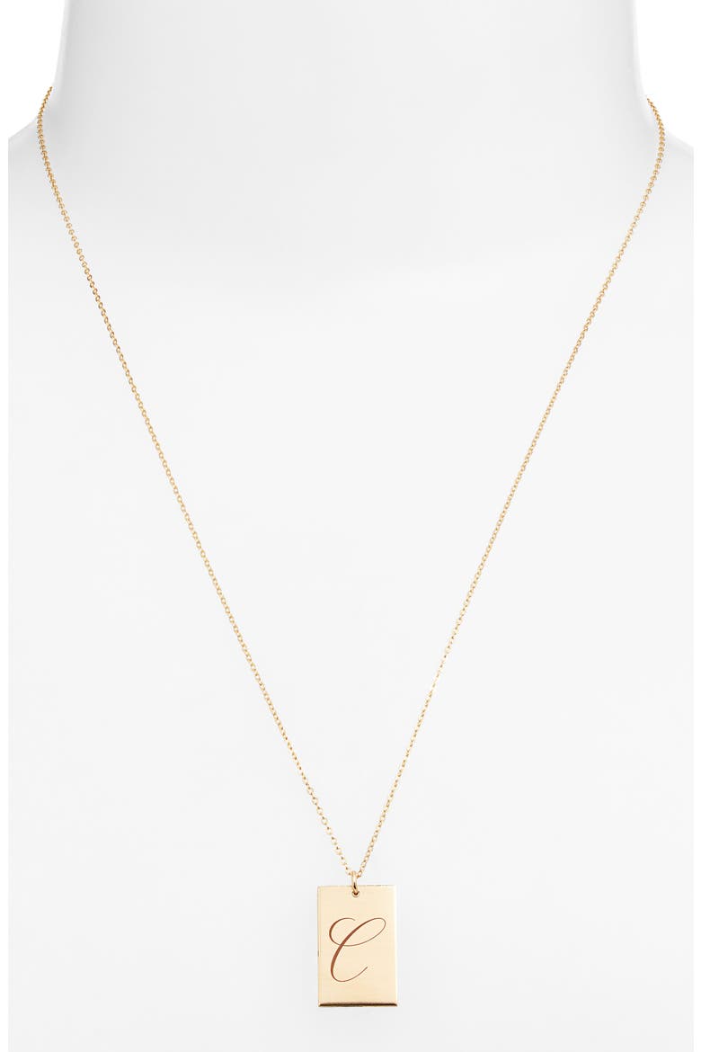Stella Initial Pendant Necklace, Alternate, color, GOLD / C