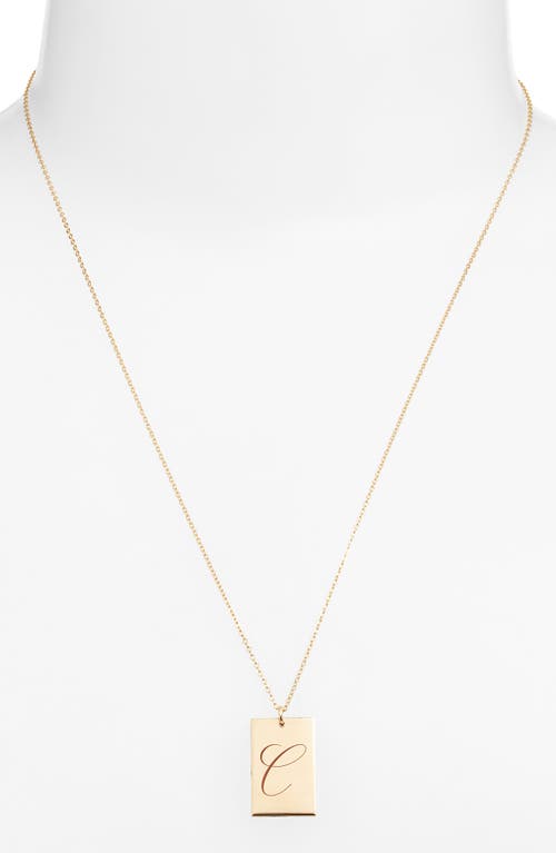 Set & Stones Stella Initial Pendant Necklace In Gold/c