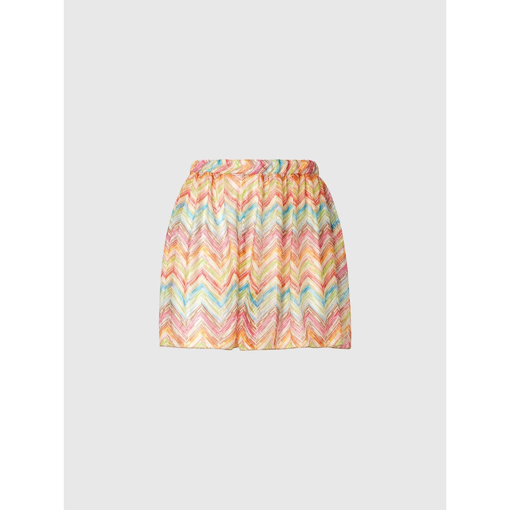 Shop Missoni Printed Tulle Cover-up Shorts In Multicoloured