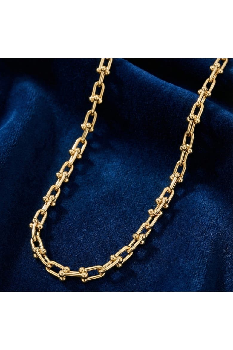 14k Gold Women's 24" Chain Necklace 26 Grams 7.5mm Thick, Alternate, color, 14k Yellow Gold