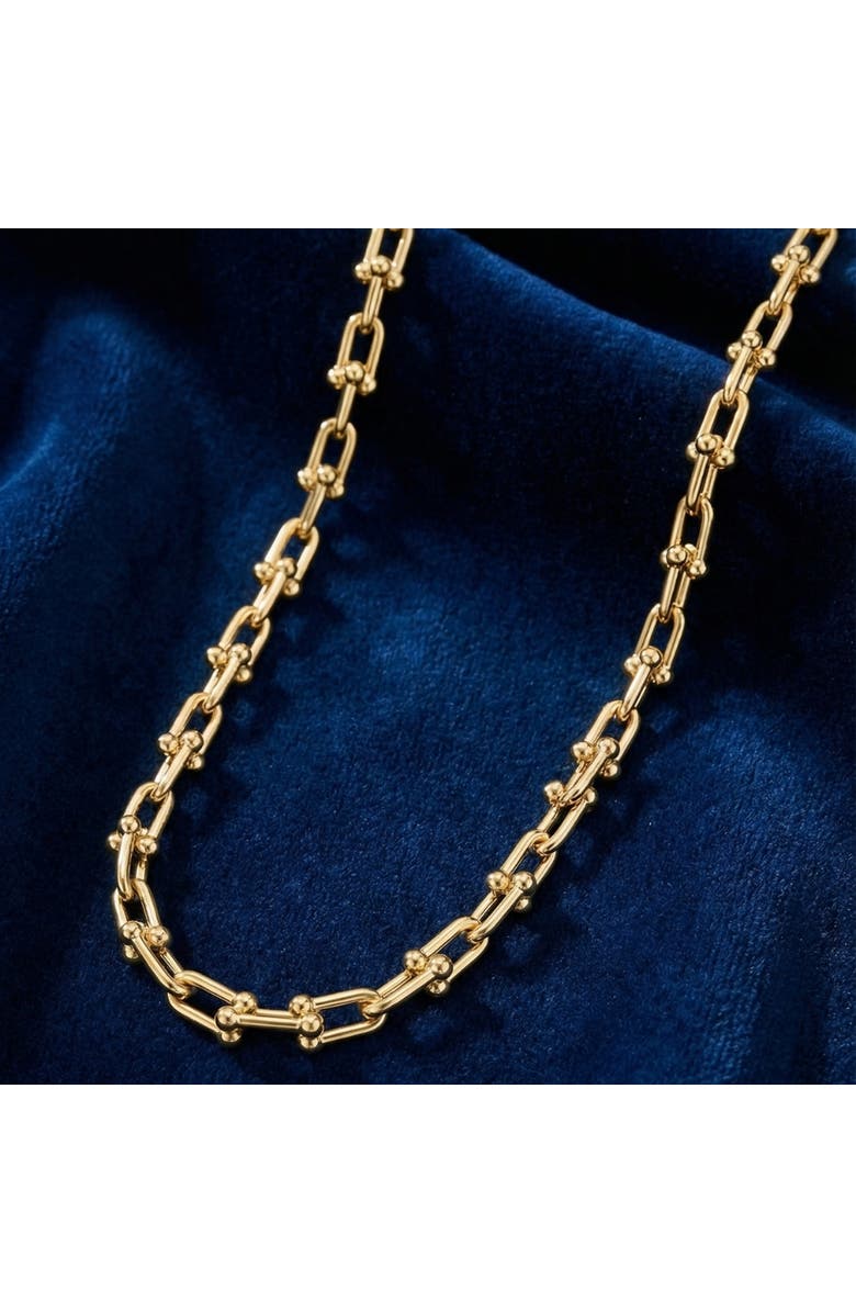 Bliss Diamond 14k Gold Women's 24" Chain Necklace 26 Grams 7.5mm Thick, Alternate, color, 14K Yellow Gold